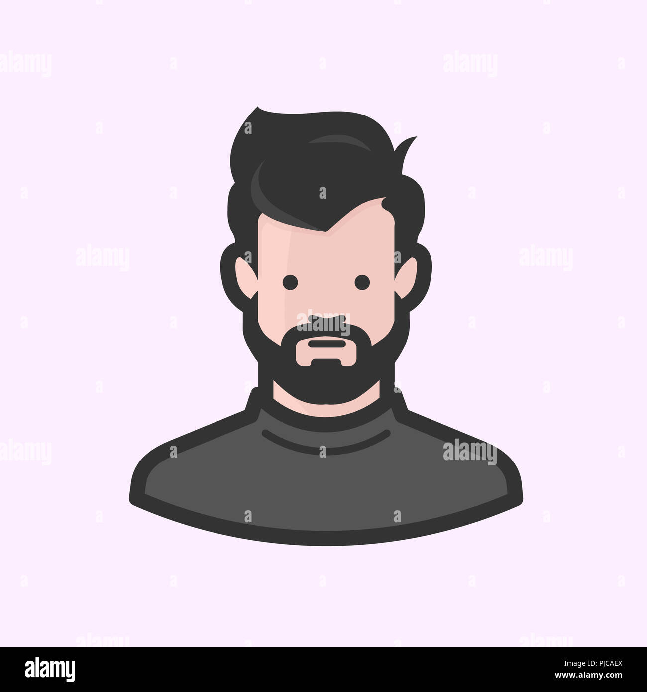 Hipster beard vectors hi-res stock photography and images - Alamy