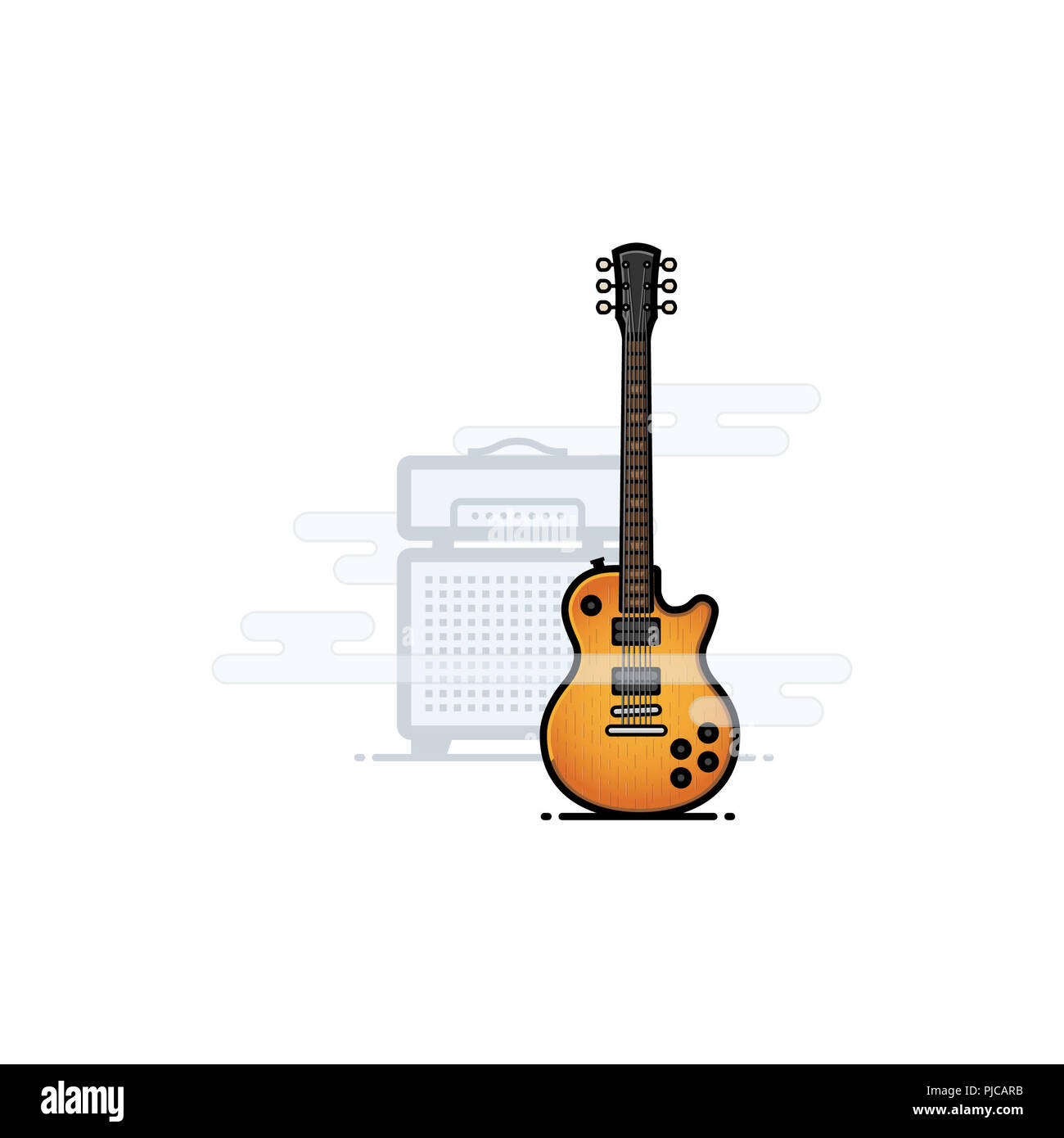 Electric guitar and amplifier Stock Photo Alamy