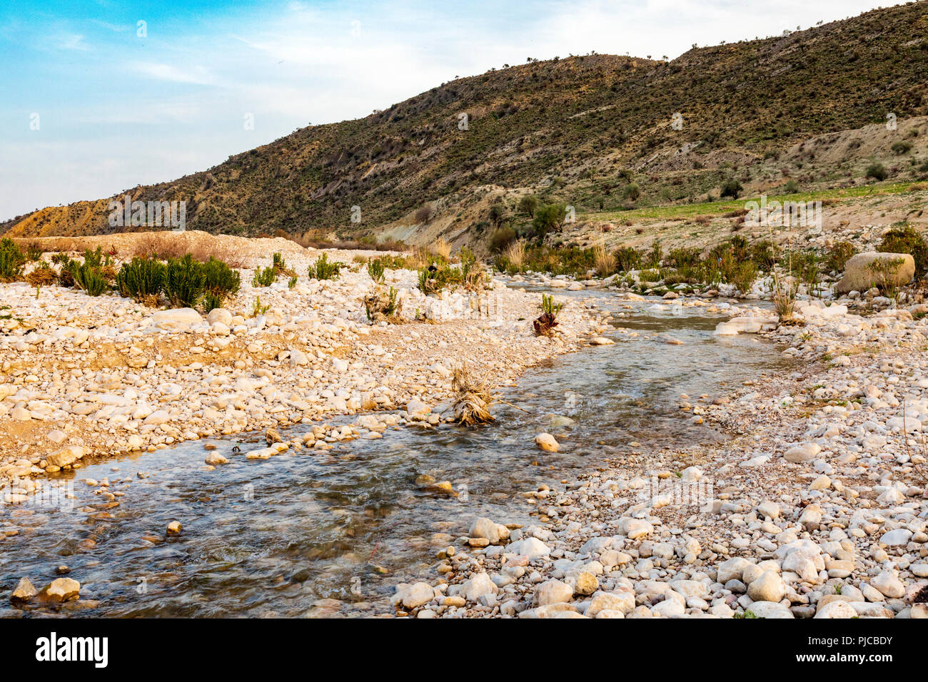 Islam Rivers Islamic Republic of Iran. Fars Province, Rudbal. Rural landscape. River ...