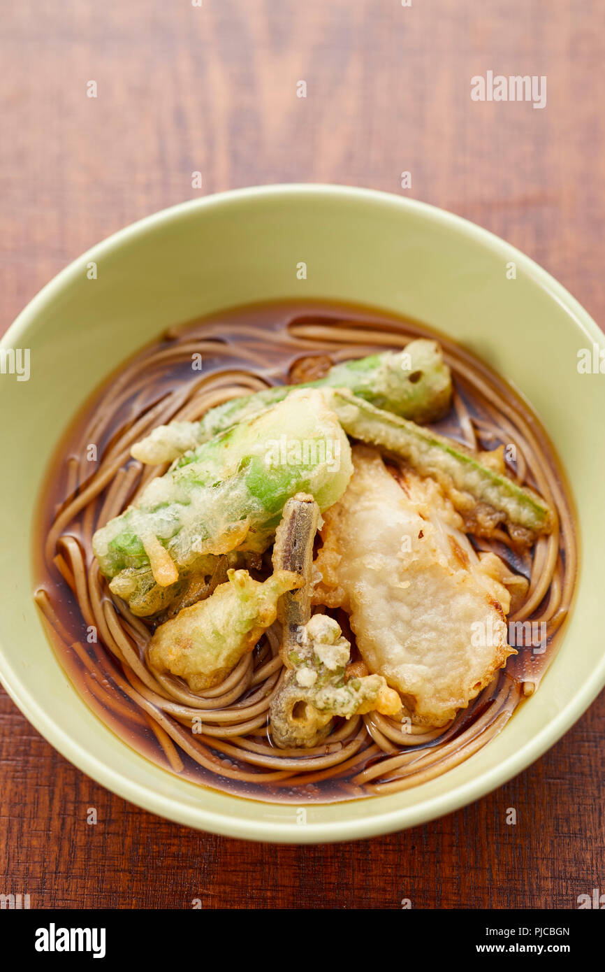 Soba noodles Stock Photo
