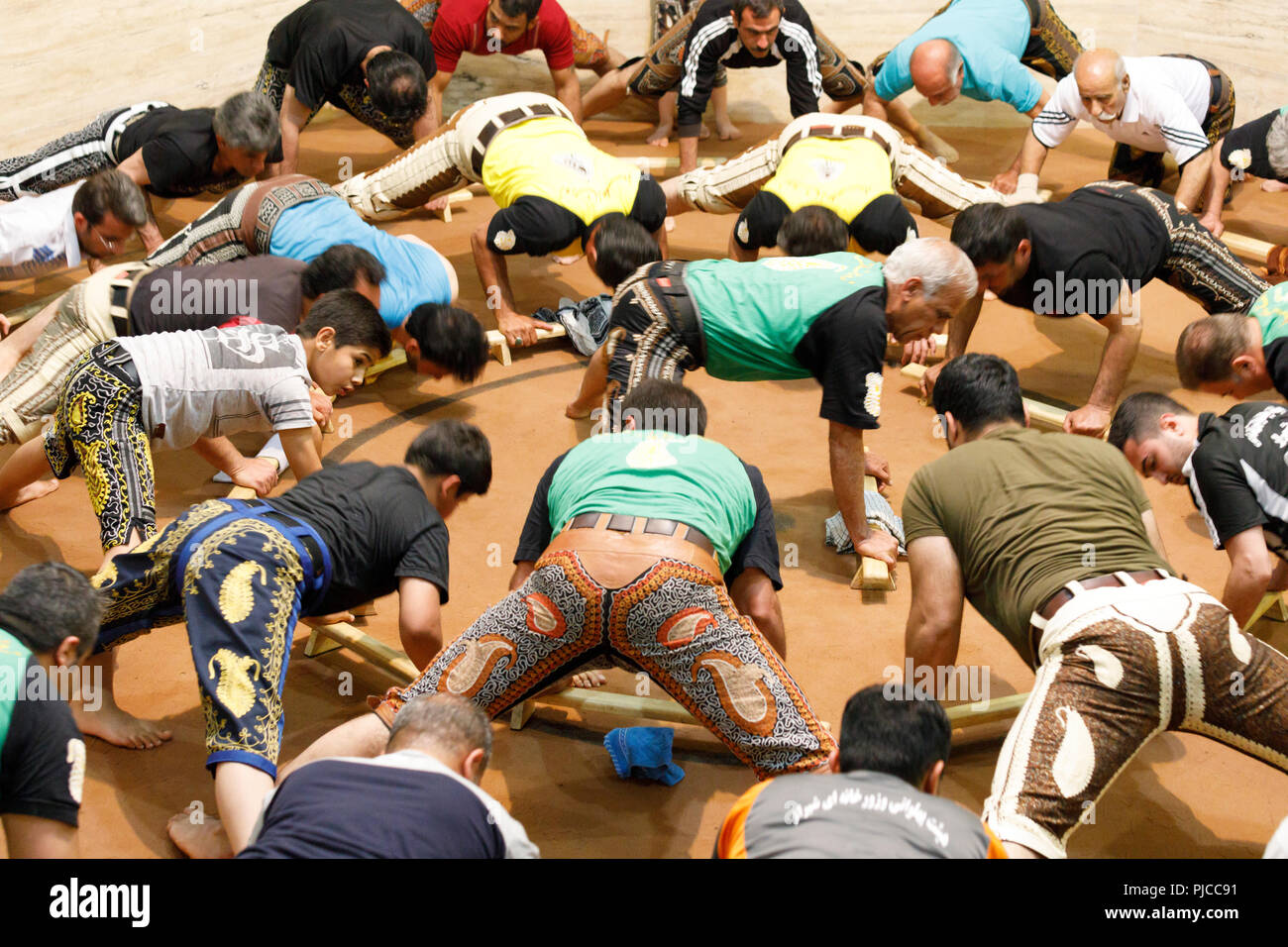 Islamic Republic of Iran. Tehran Gymnasium or Zoorkhaneh. Traditional