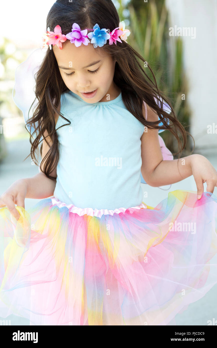 Cute little girl dressed up as a fairy Stock Photo - Alamy