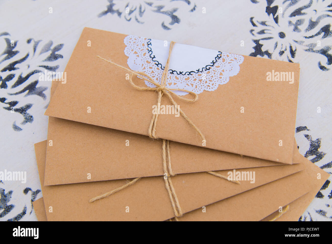 Kraft paper envelopes Stock Photo Alamy