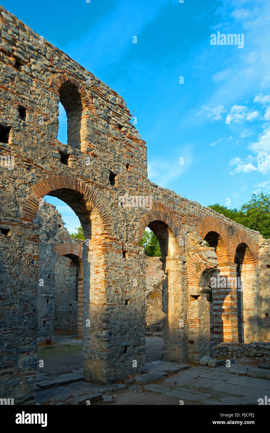 Basilica, national park, ruin town, Butrint, Saranda, Albania, Basilika