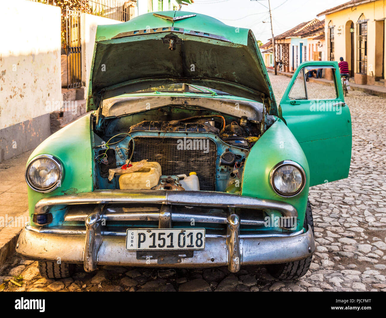 A typical view in Trinidad in Cuba Stock Photo
