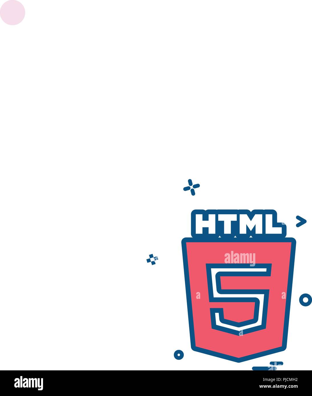 HTML 5 icon design vector Stock Vector Image & Art - Alamy