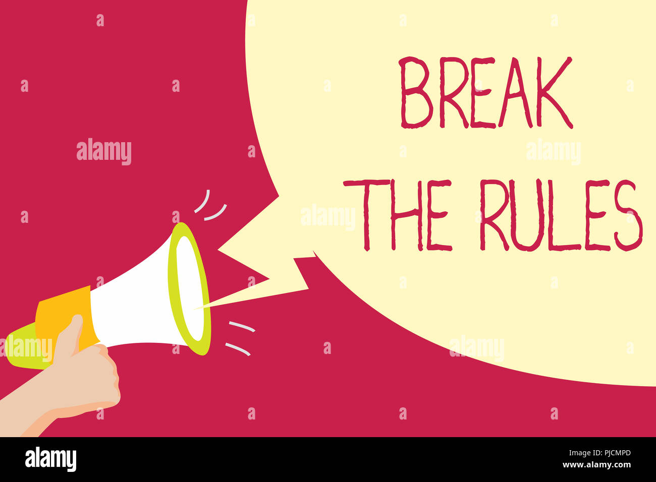 Handwriting Text Writing Break The Rules Concept Meaning To Do Something Against Formal Rules And Restrictions Stock Photo Alamy