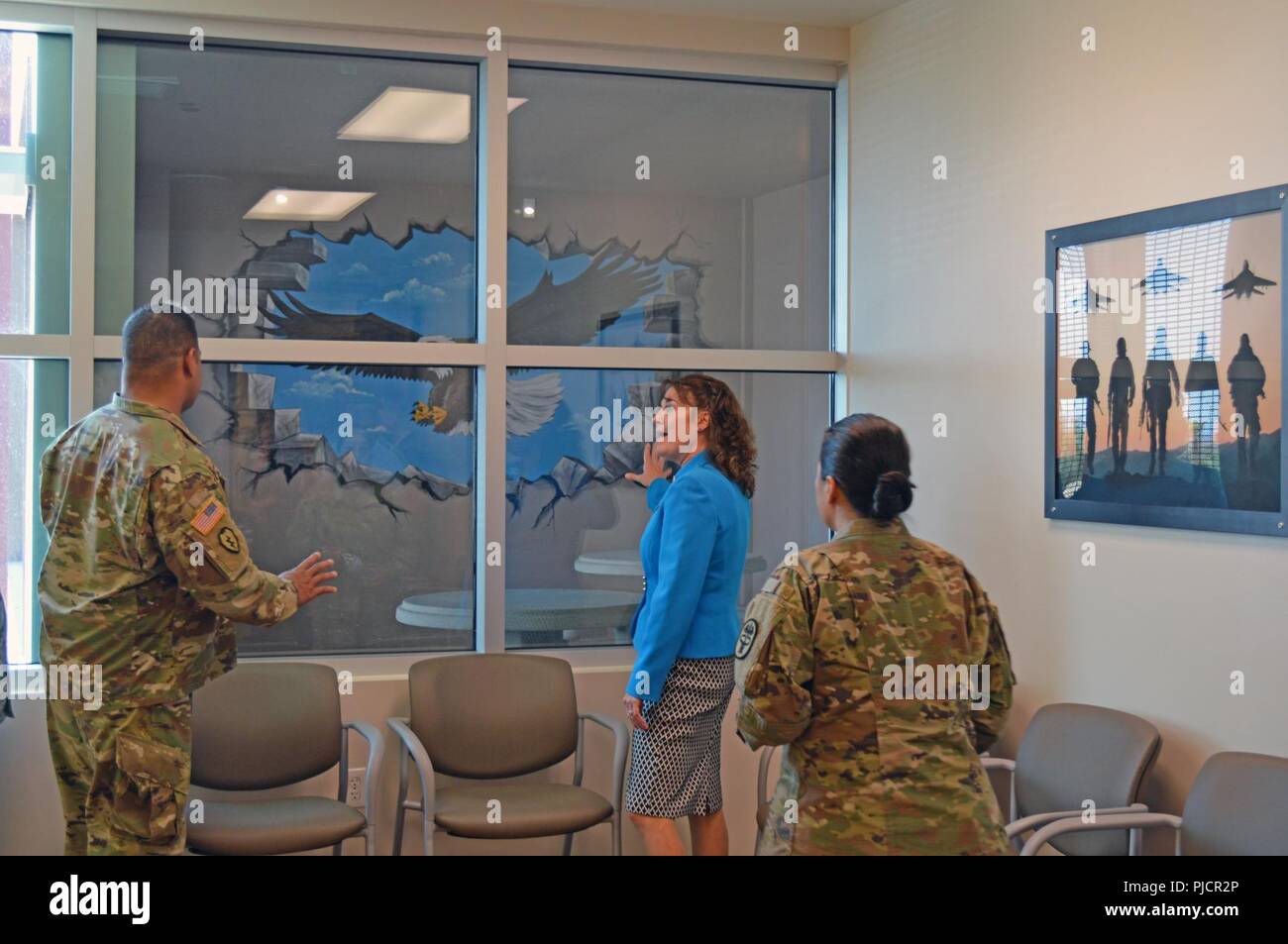 Weed Army Community Hospital Behavioral Health staff toured Desert Parkway Behavioral Healthcare Hospital to view the recently opened 23 bed wing dedicated to servicing military personnel in Las Vegas, Nev. July 20. Stock Photo