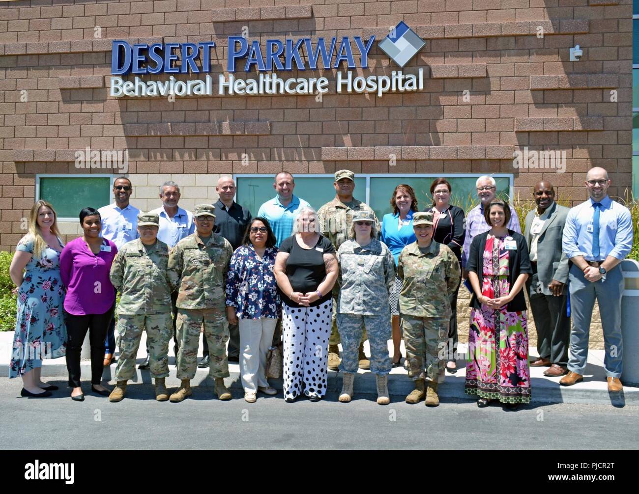 Weed Army Community Hospital Behavioral Health staff toured Desert Parkway Behavioral Healthcare Hospital to view the recently opened 23 bed wing dedicated to servicing military personnel in Las Vegas, Nev. July 20. Stock Photo