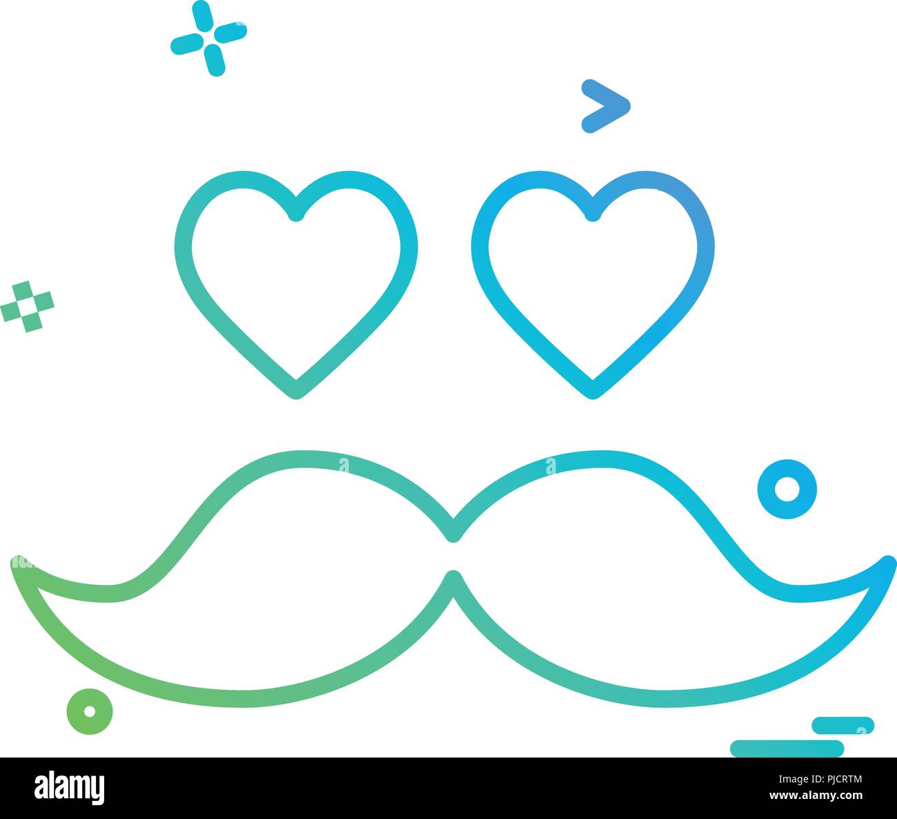 Hearts icon design vector Stock Vector Image & Art - Alamy