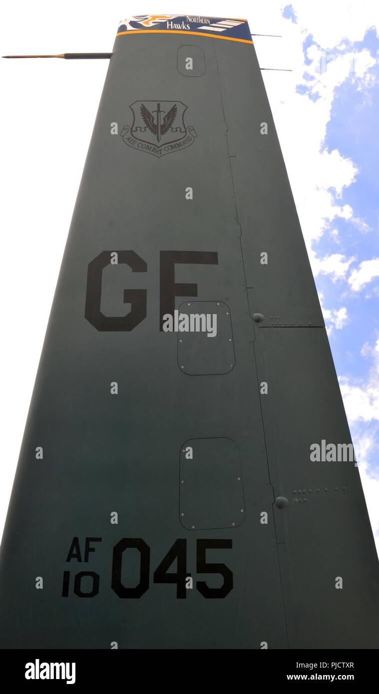 The tail section of an RQ4 Global Hawk portrays pride in the mission