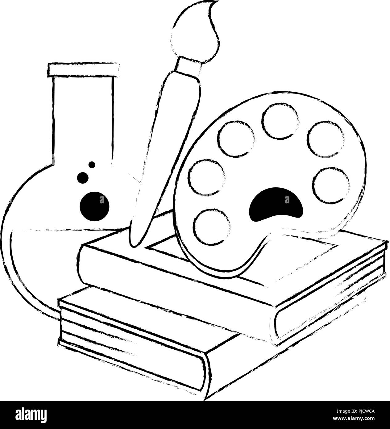 Test Tube Brush Drawing