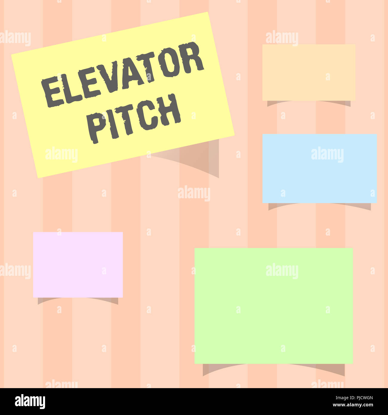 Handwriting Text Elevator Pitch Concept Meaning A Persuasive Sales Pitch Brief Speech About The Product Stock Photo Alamy