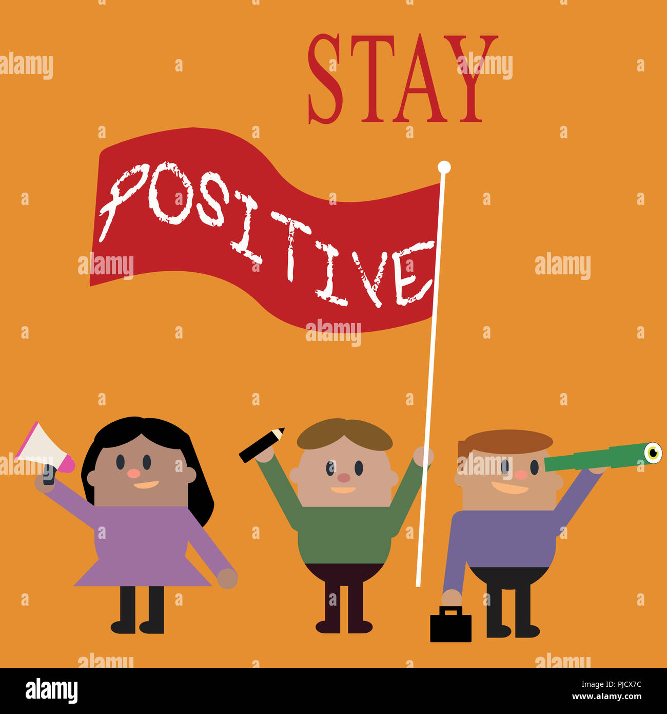 Conceptual hand writing showing Stay Positive. Business photo text ...