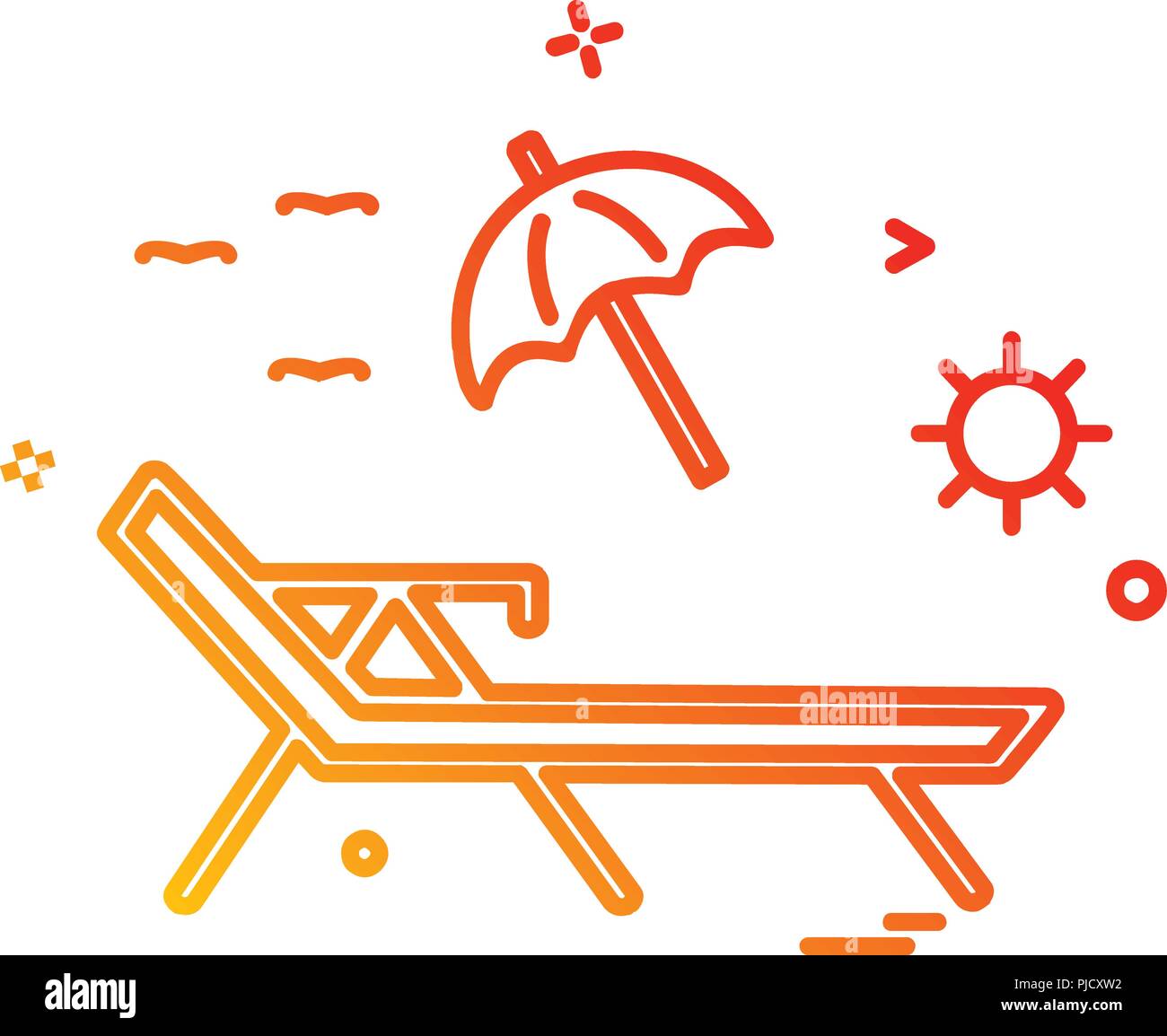 Beach icon design vector Stock Vector Image & Art - Alamy