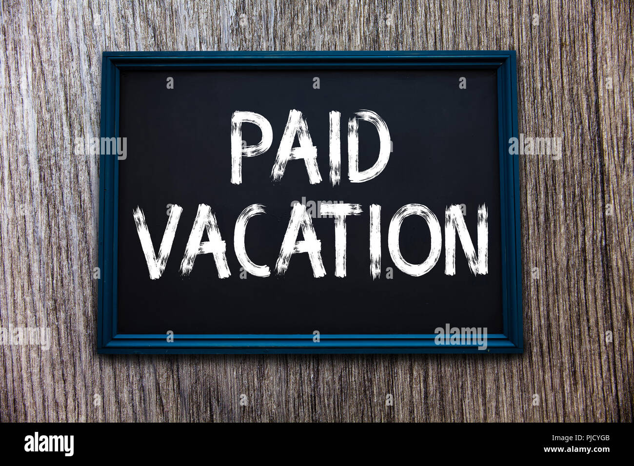 Handwriting Text Paid Vacation Concept Meaning Sabbatical Weekend Off Holiday Time Off Benefits Stock Photo Alamy
