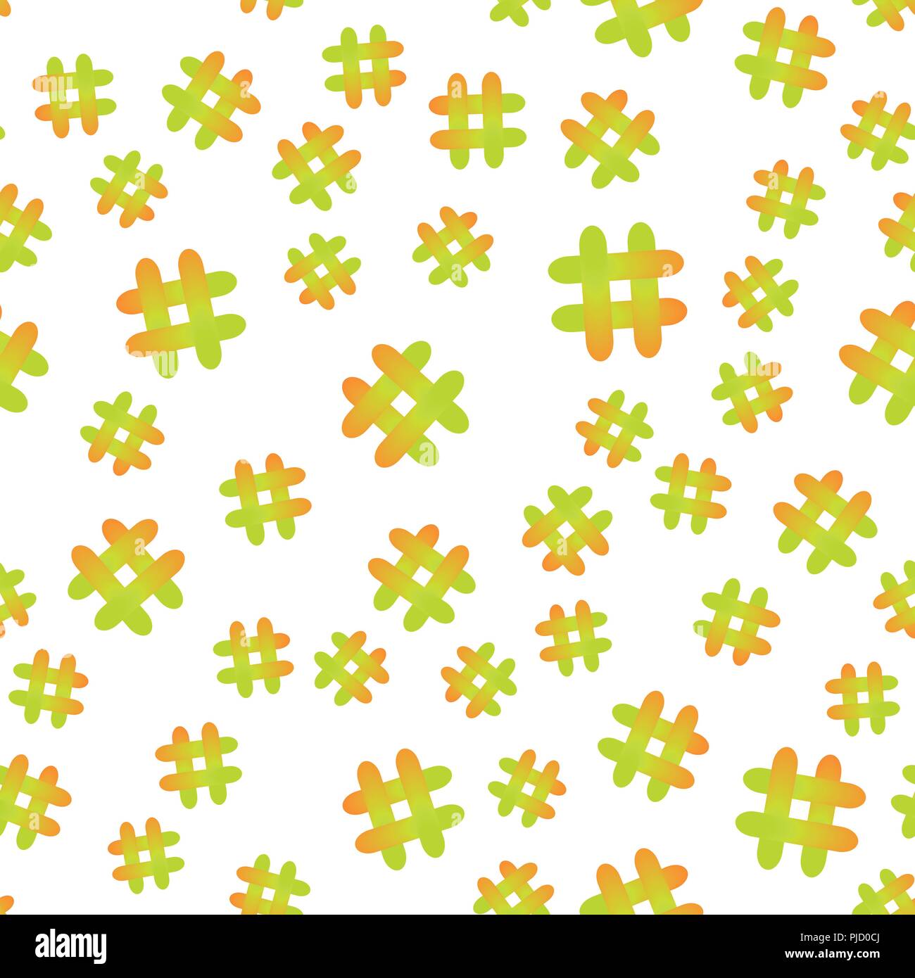 Vector illustration. Hashtag icon seamless pattern. Hashtag random seamless pattern Stock Vector