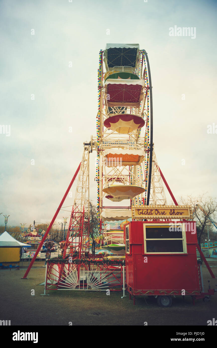 A nostalgic Ferris wheel on a fairground Stock Photo