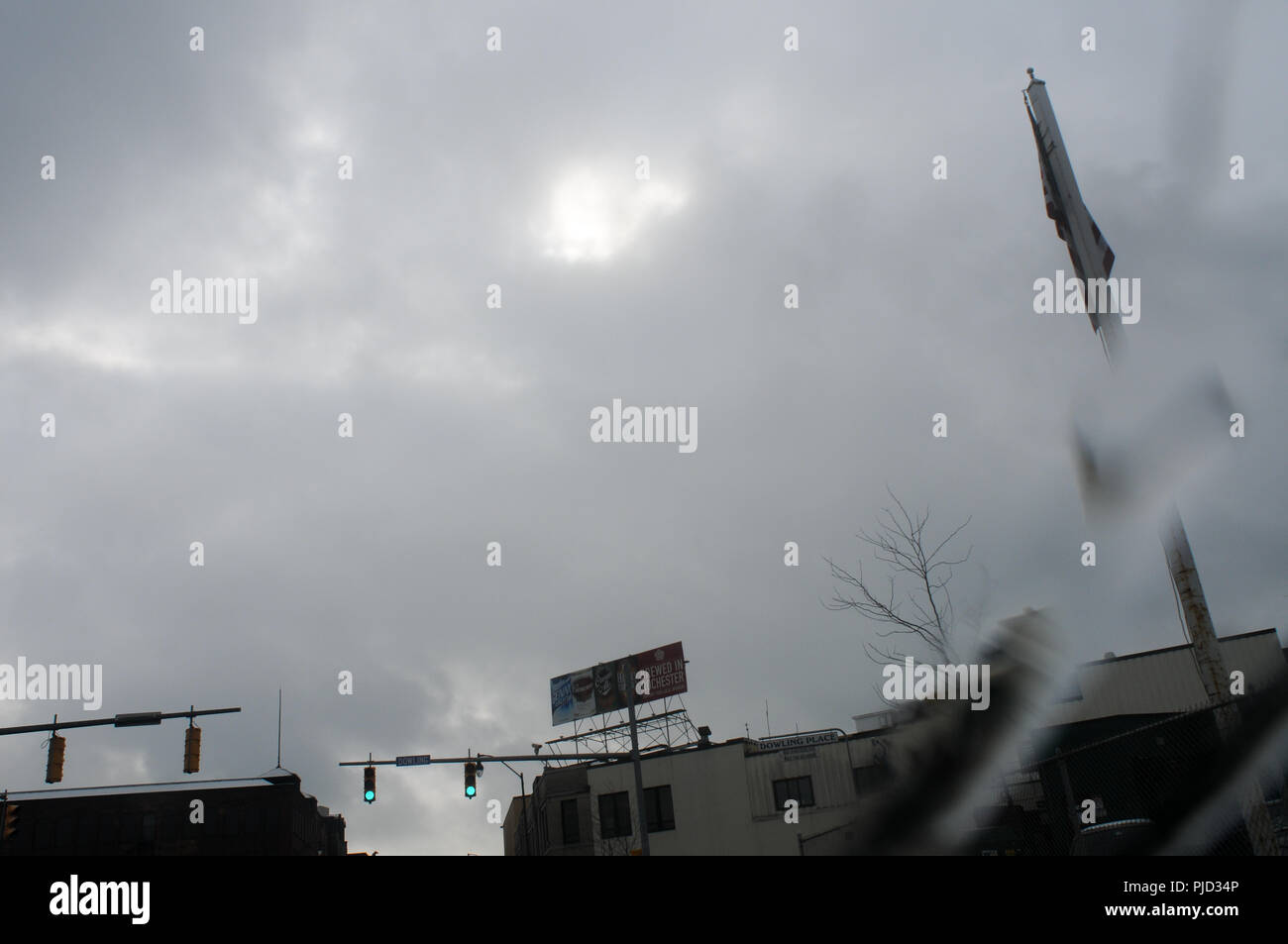 Rochester, New York winter sky. Stock Photo