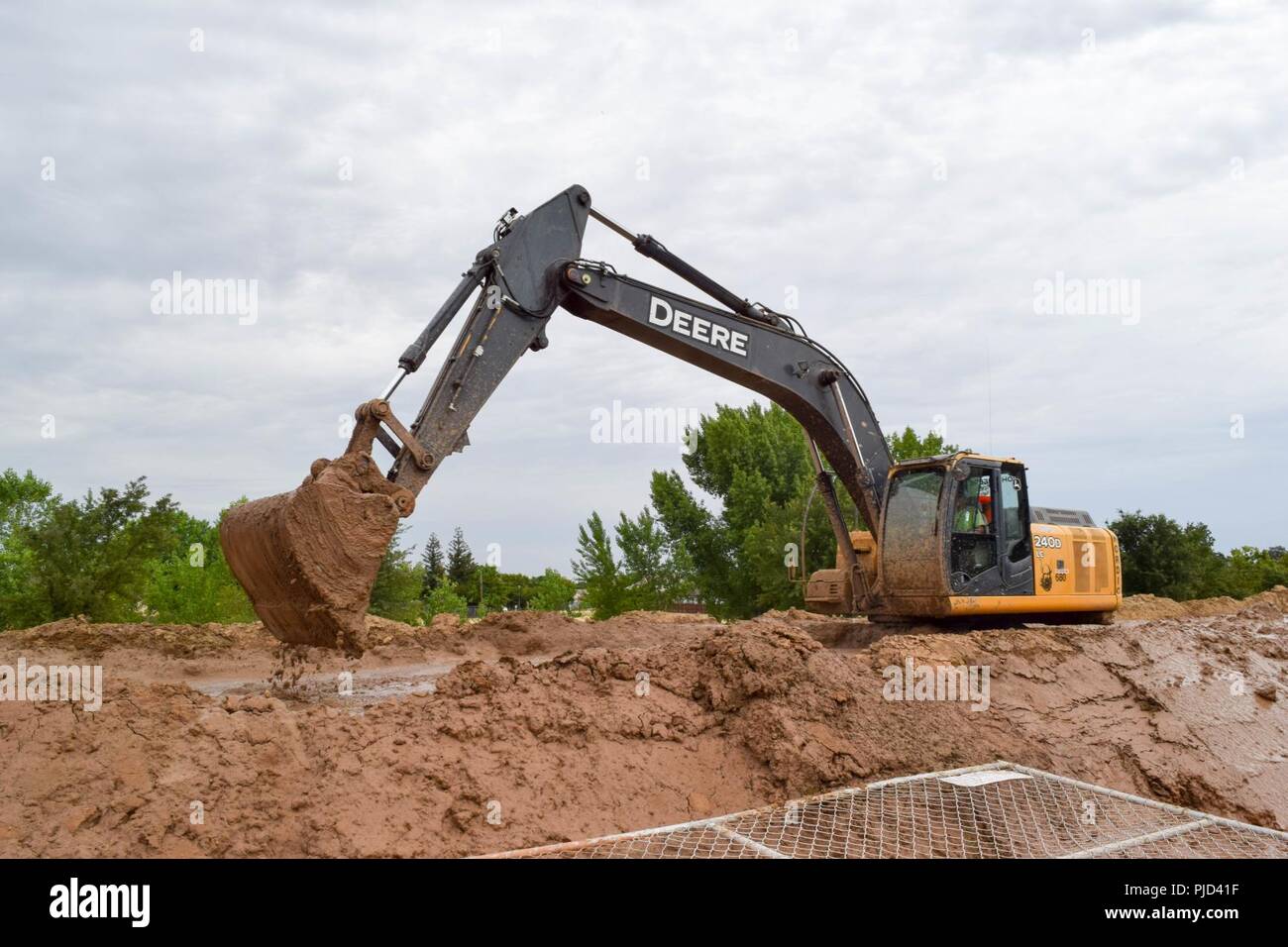 U.S. Army Corps of Engineers Headquarters Senior Program Manager Yvonne Prettyman-Beck visits levee construction sites and flood risk management features in Sacramento, California, July 13, 2018. Stock Photo