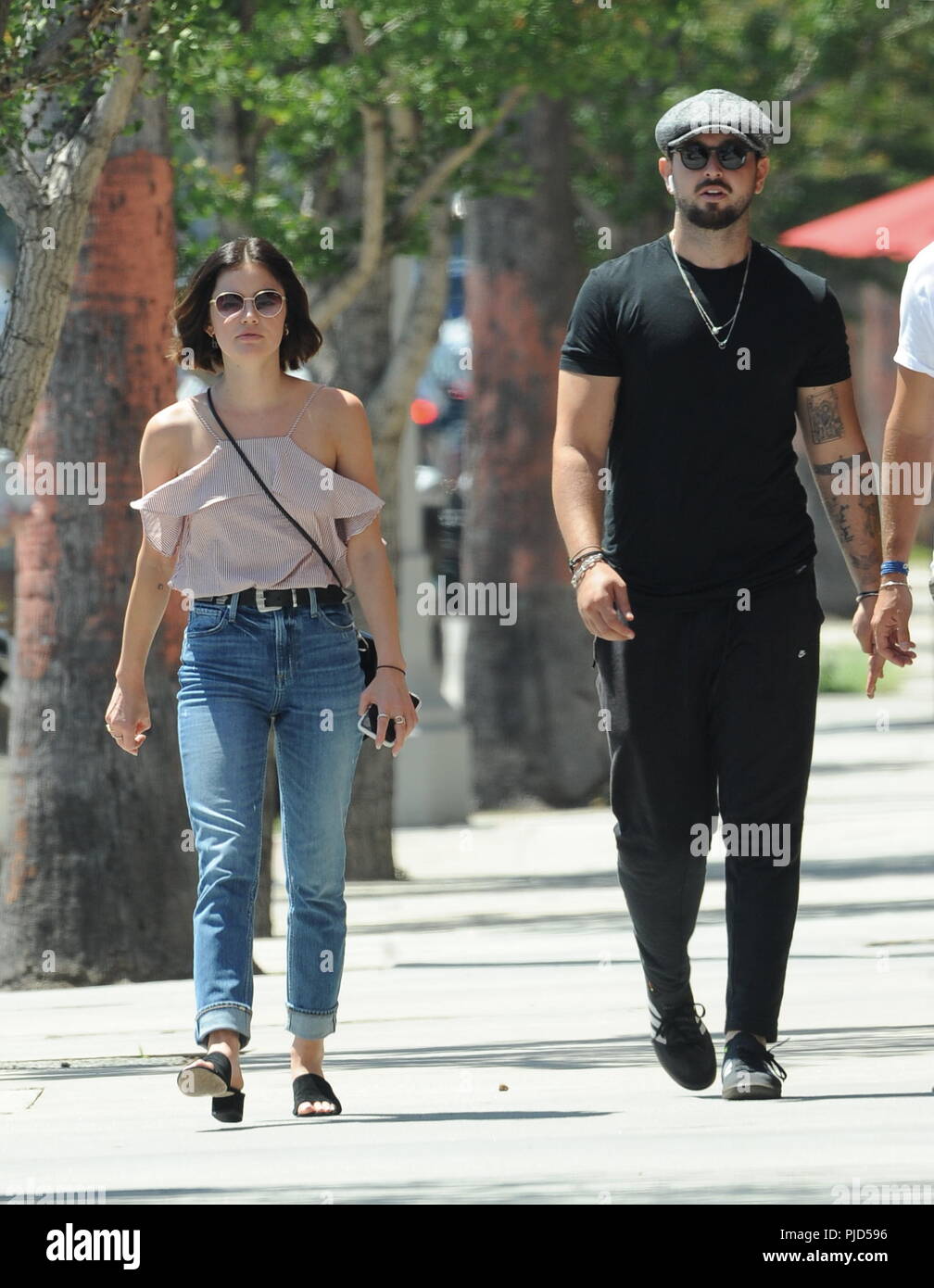 Actress Lucy Hale grabbing lunch with ashley greene's husband Paul