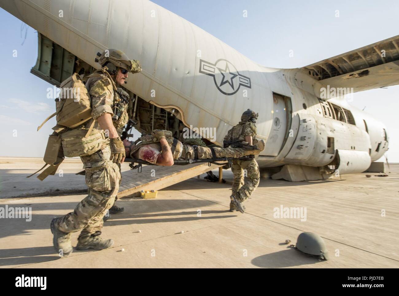 Battlefield Airmen assigned to the 52nd Expeditionary Rescue Squadron ...