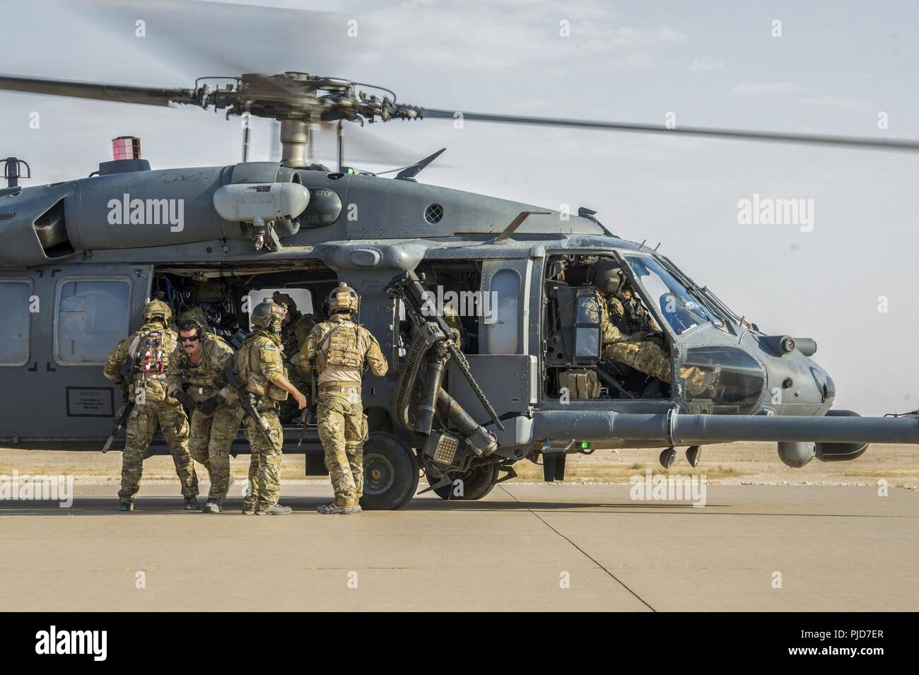 Battlefield Airmen assigned to the 52nd Expeditionary Rescue Squadron ...