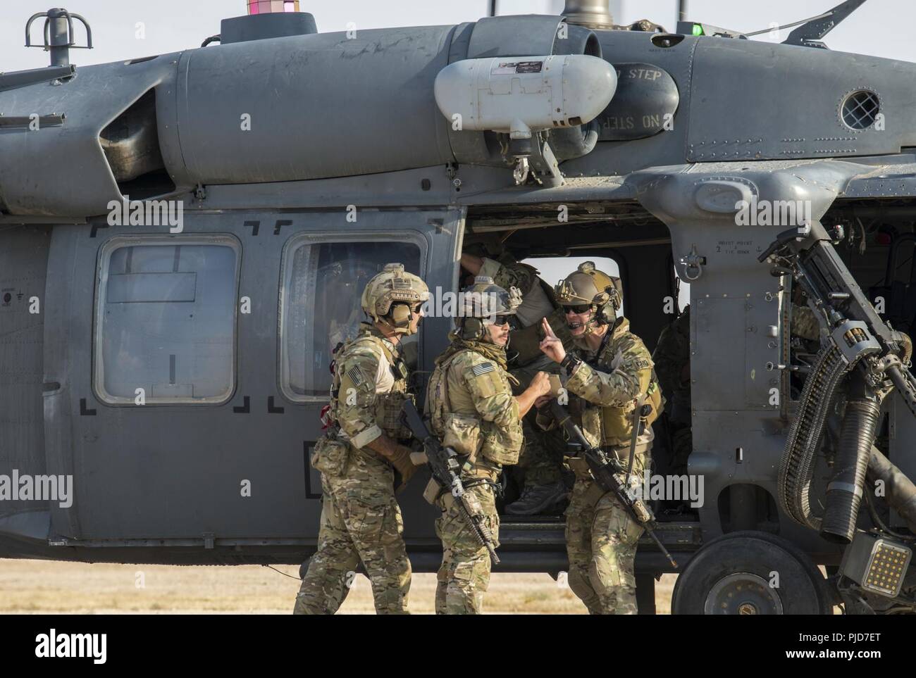 Battlefield Airmen assigned to the 52nd Expeditionary Rescue Squadron ...