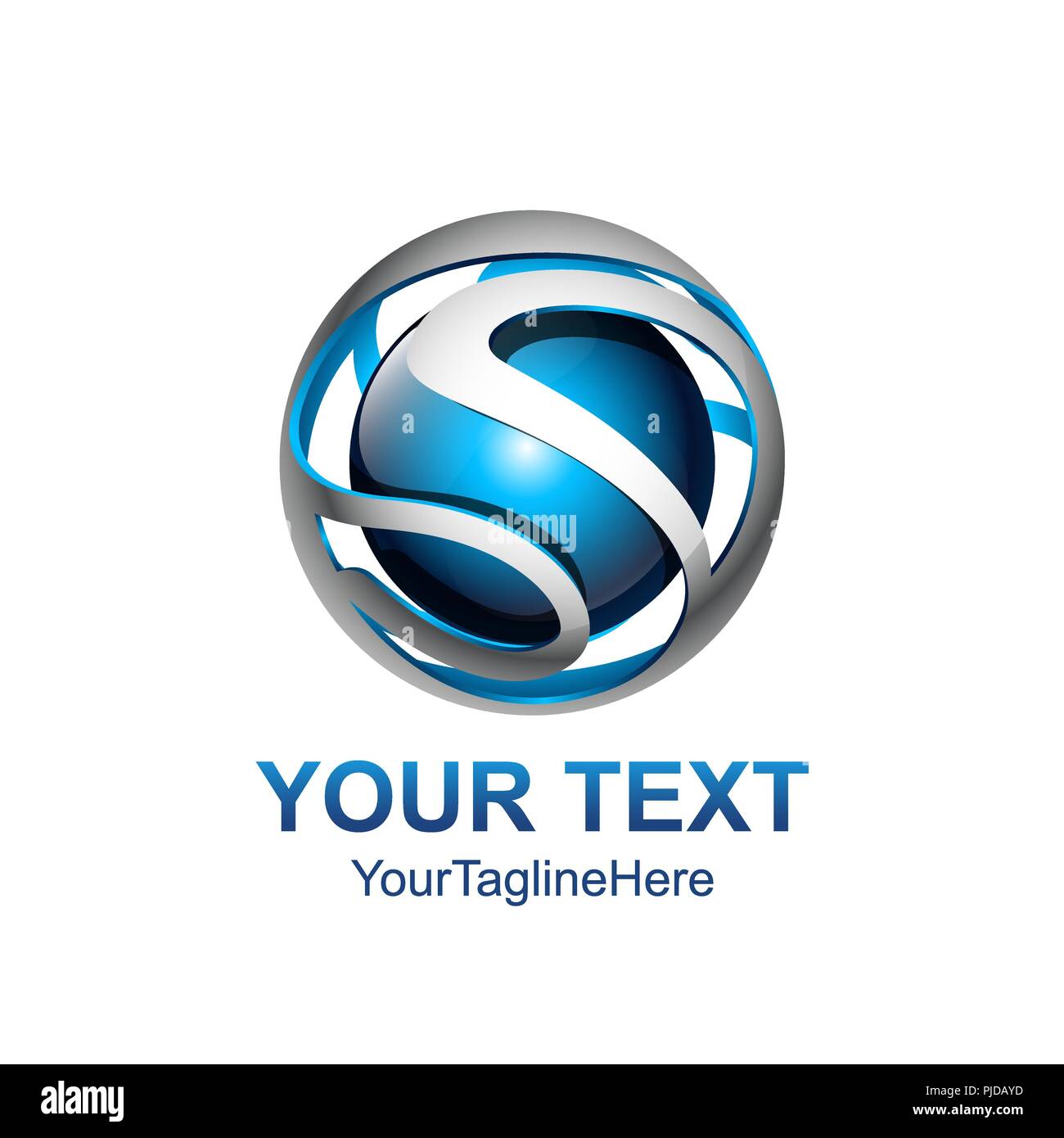 Digital sphere abstract Logo design vector template. Creative business ...