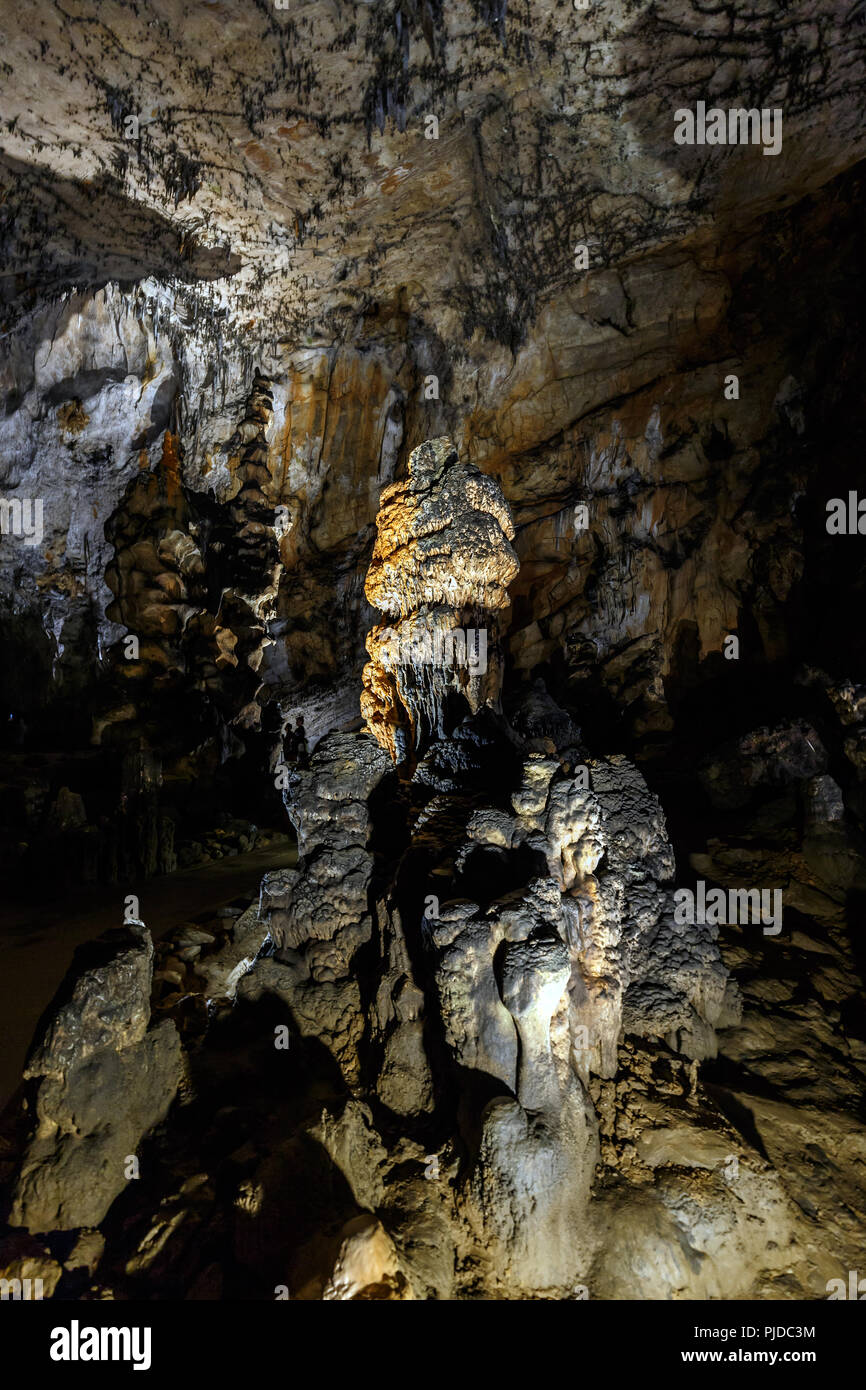 Inside details with stalagmites and stalactites Stock Photo
