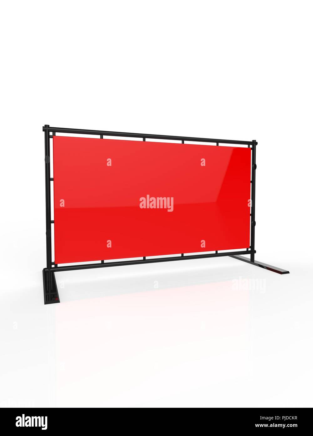 Backdrop Stand For Banners isolated on white background . 3d illustration Stock Photo