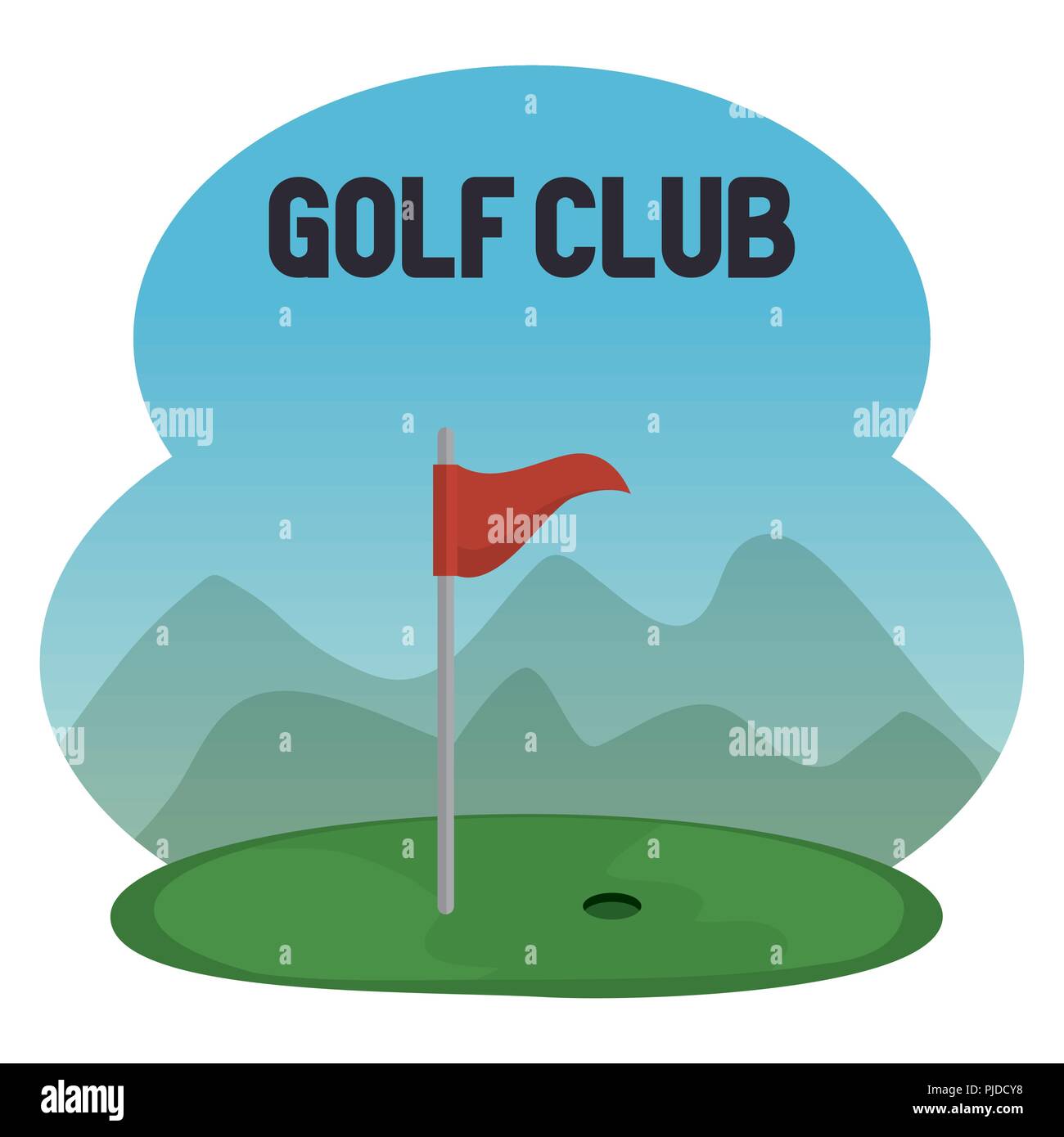 golf sport club with flags Stock Vector Image & Art Alamy