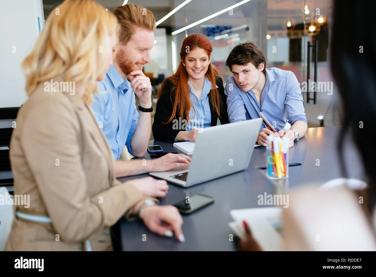 Business people collaborating in office Stock Photo