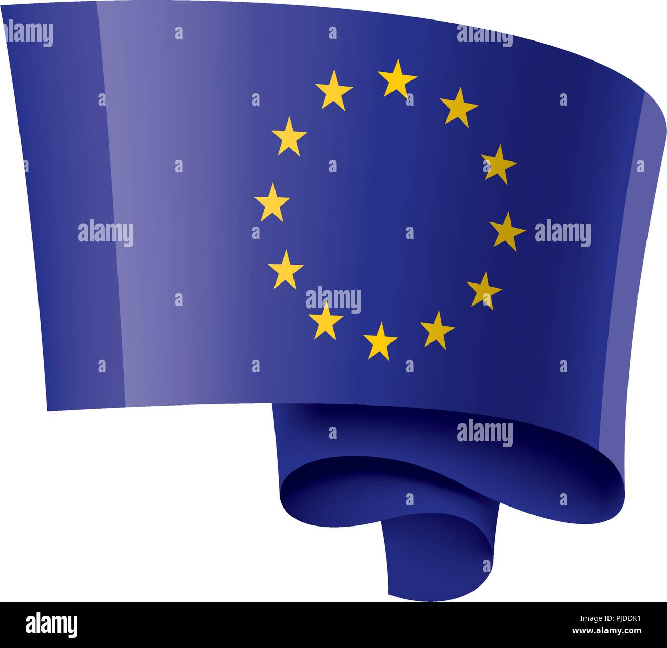 European union flag, vector illustration on a white background Stock ...