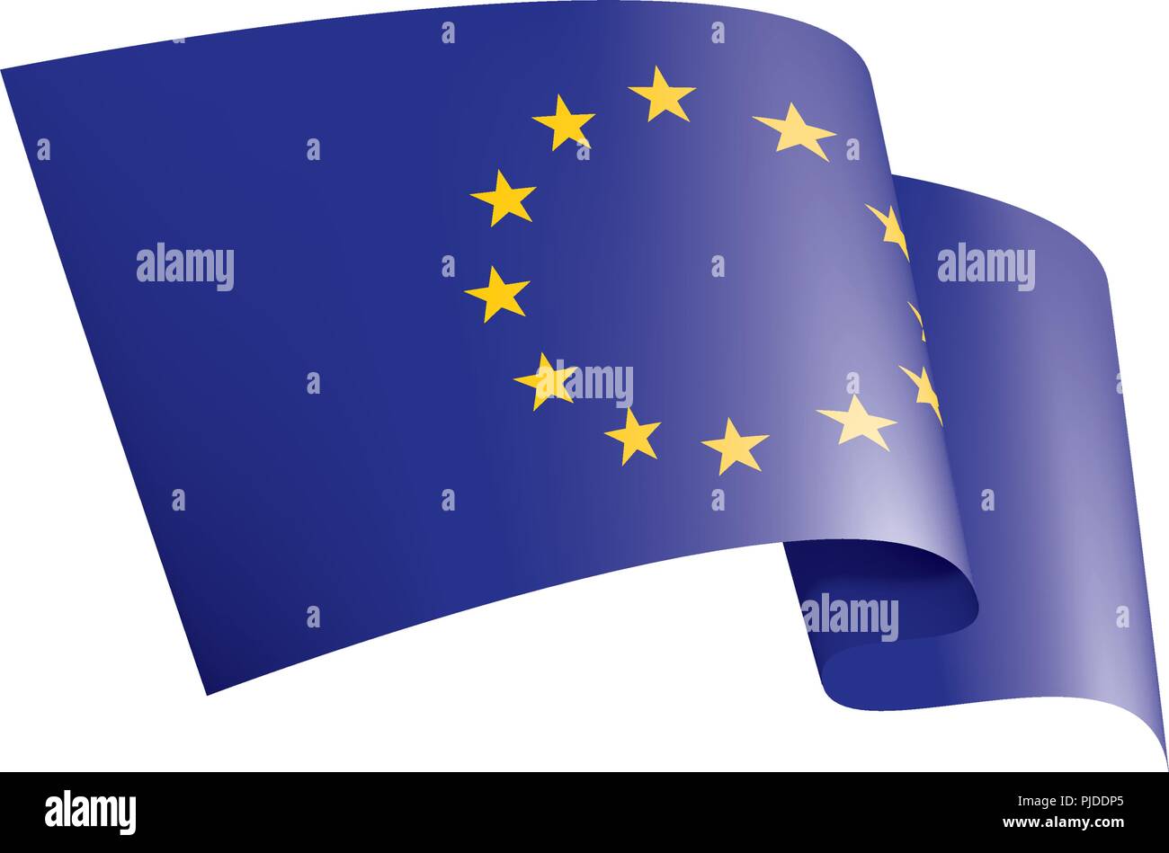 European union flag, vector illustration on a white background Stock ...