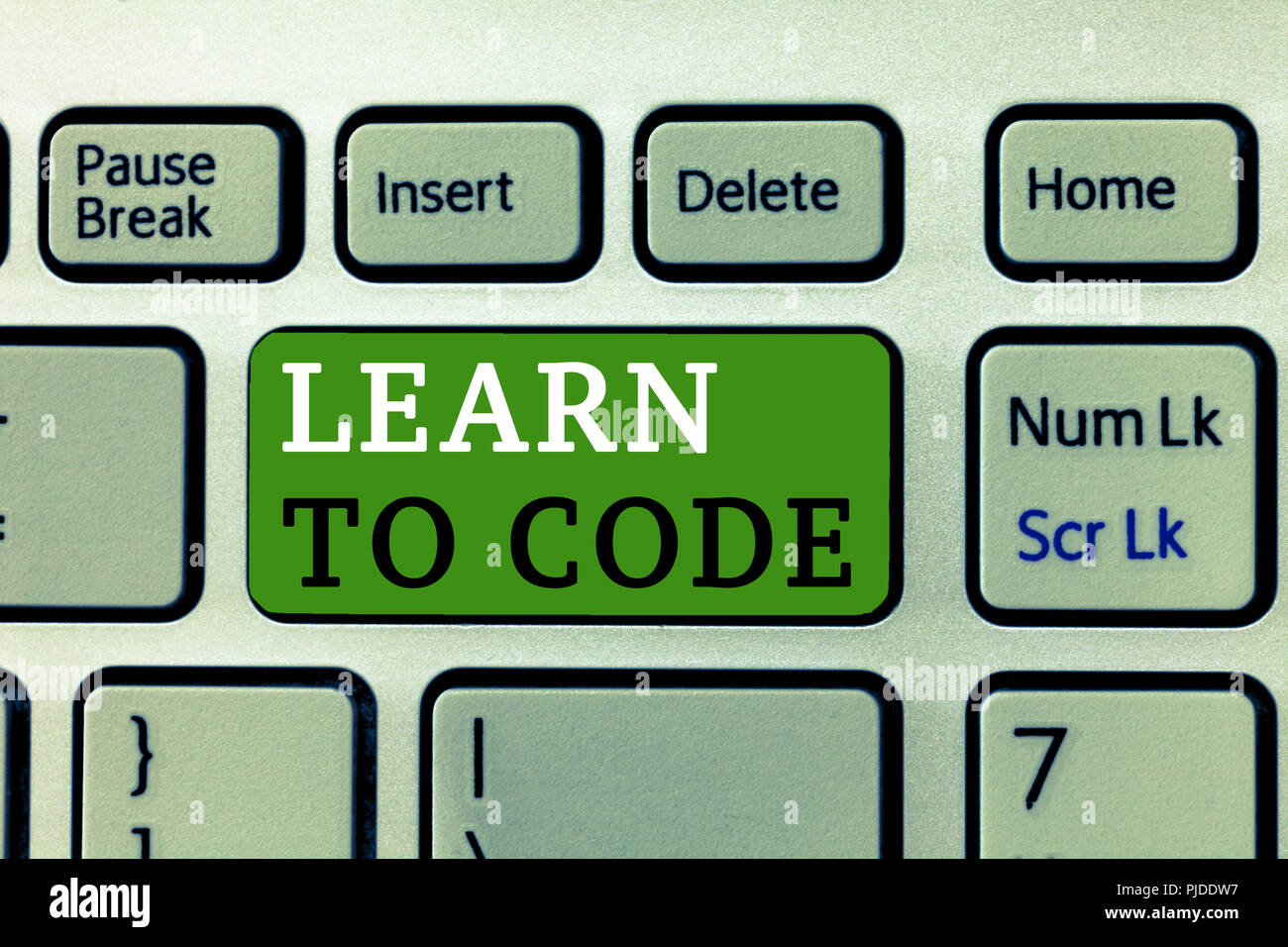 Word writing text Learn To Code. Business concept for Learn to