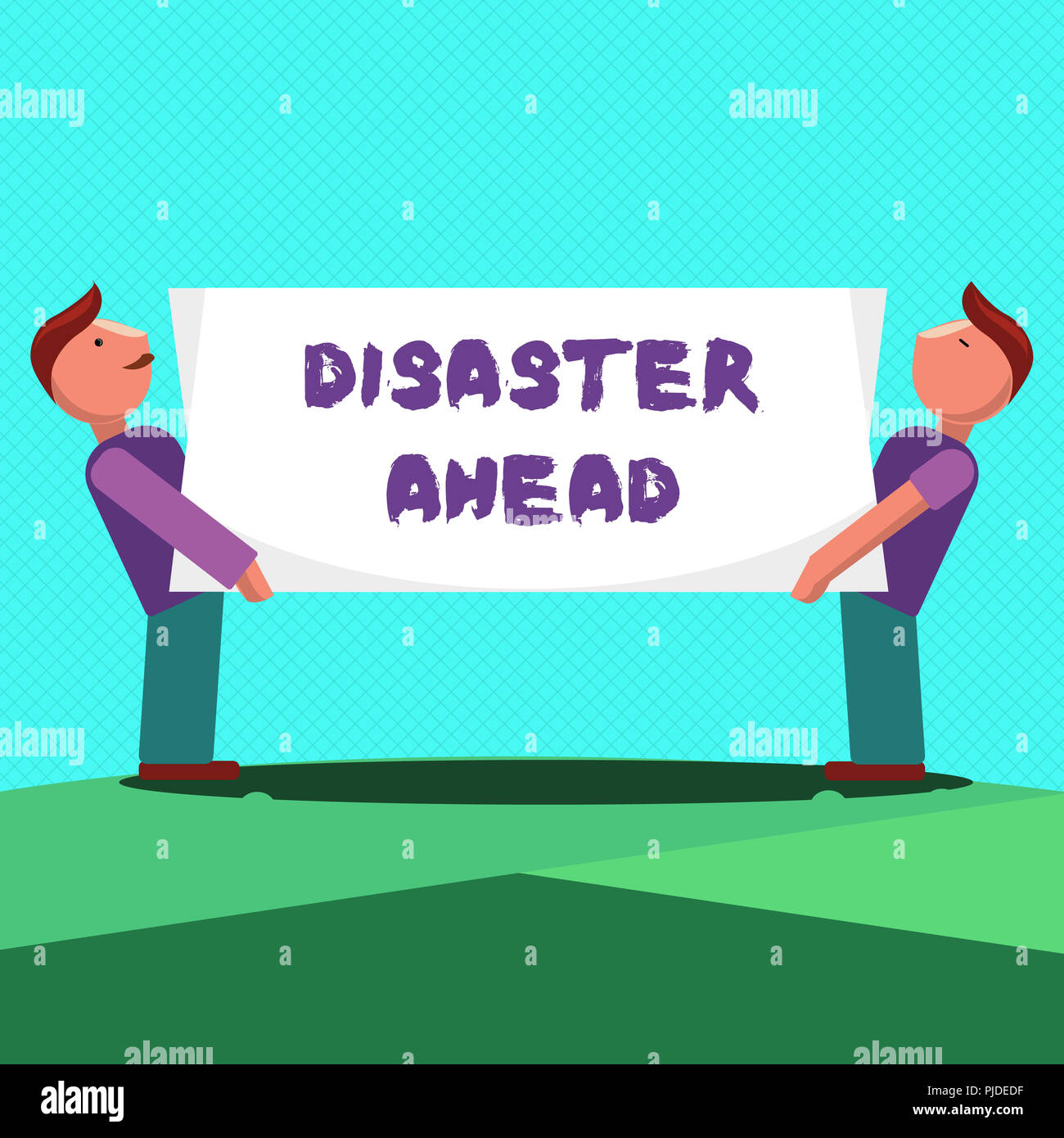 Text sign showing Disaster Ahead. Conceptual photo Contingency Planning ...