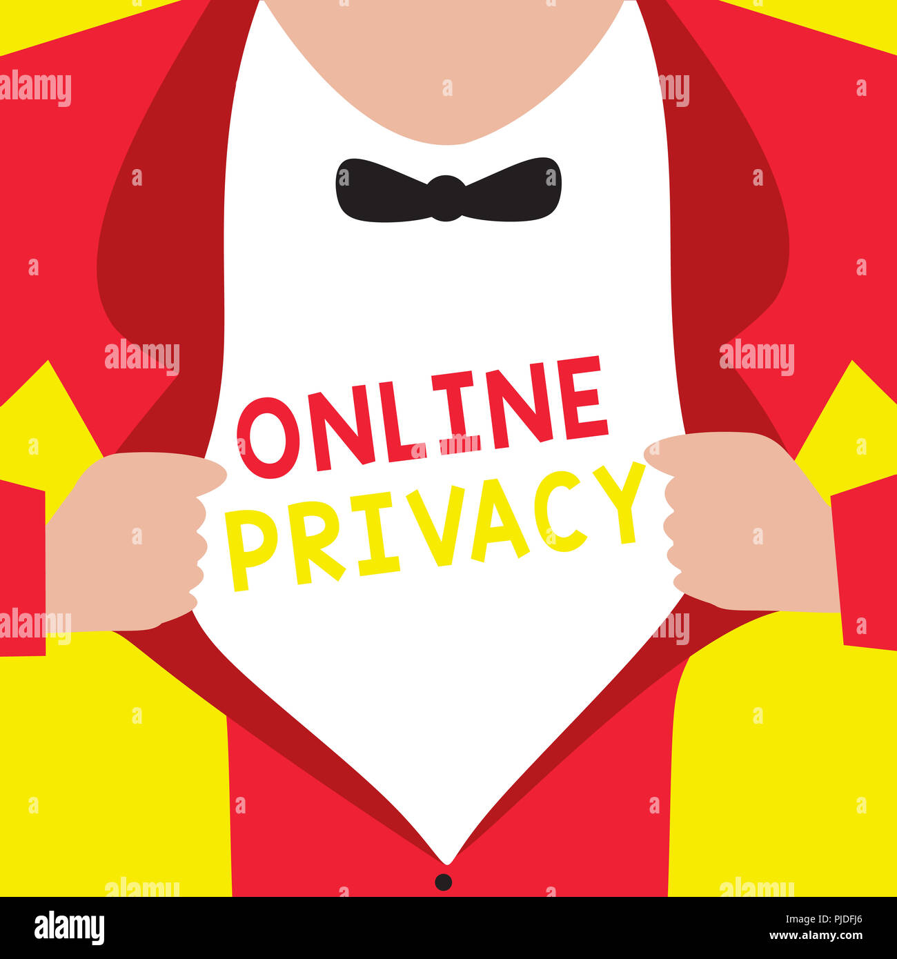 Writing note showing Online Privacy. Business photo showcasing Security ...