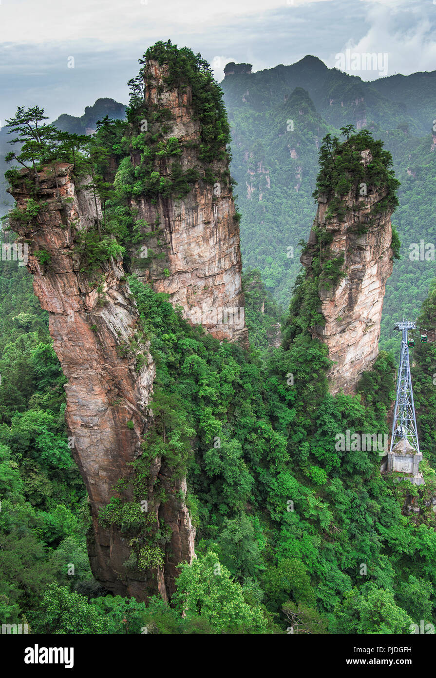 Zhangjiajie Stone Forest South China Stock Photo