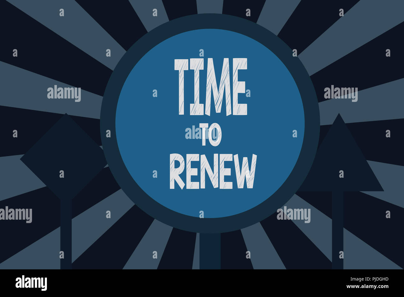 Text sign showing Time To Renew. Conceptual photo Continue