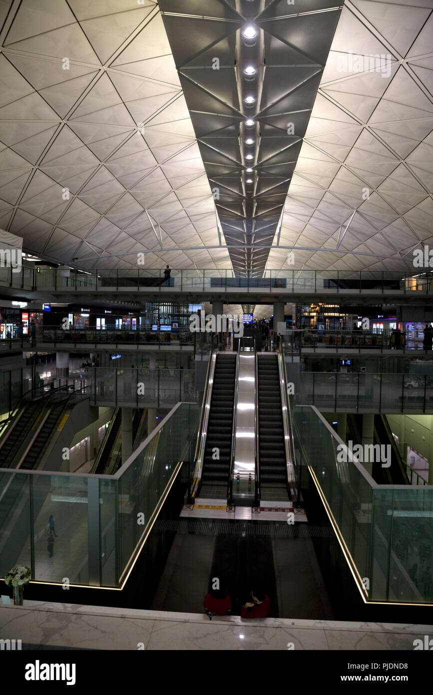 terminal 1 hong kong international airport chek lap kok hong kong china Stock Photo