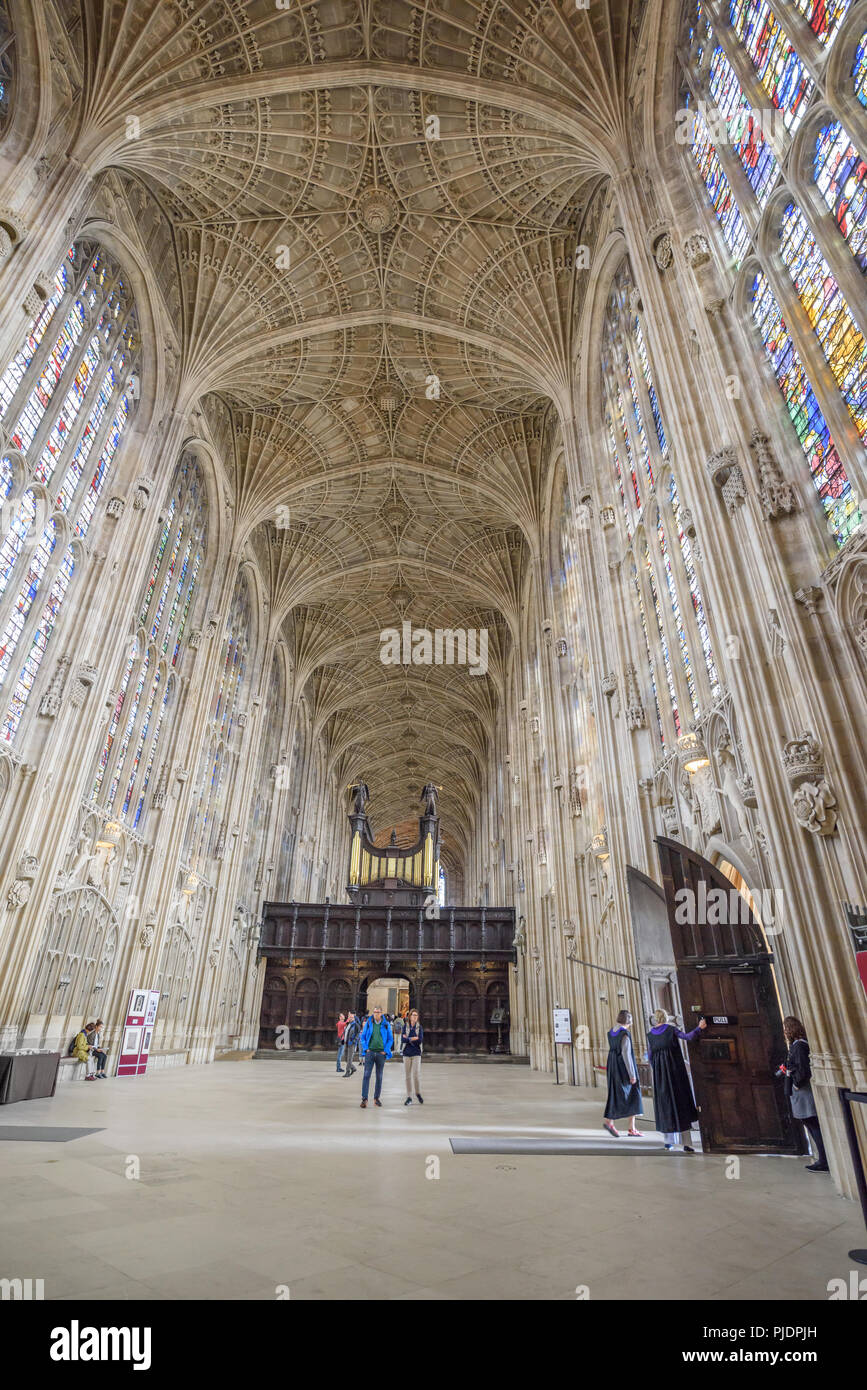 Tudor Rood Screen The oak rood screen of the ant-chapel in the tudor built chapel at King ...