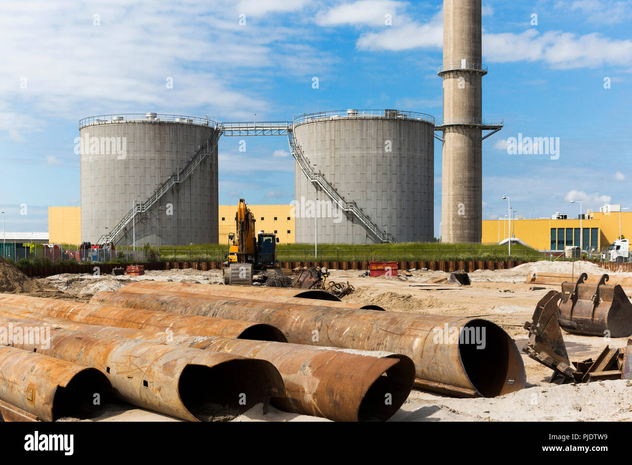 Industrial tubes ready to be recycled Stock Photo Alamy