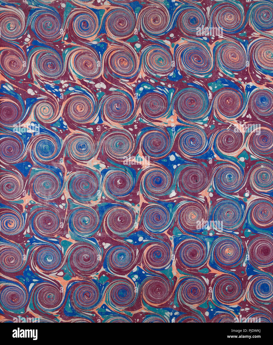 Decorative end paper. Circa early 19th century Stock Photo Alamy