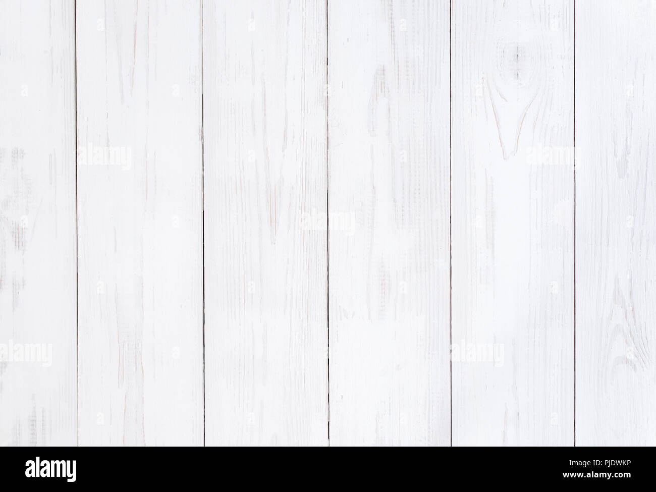 White textured wooden background, vertical boards Stock Photo