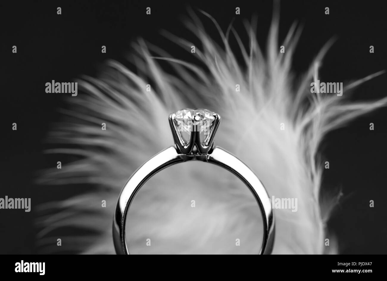 Engagement Diamond Ring Stock Photo