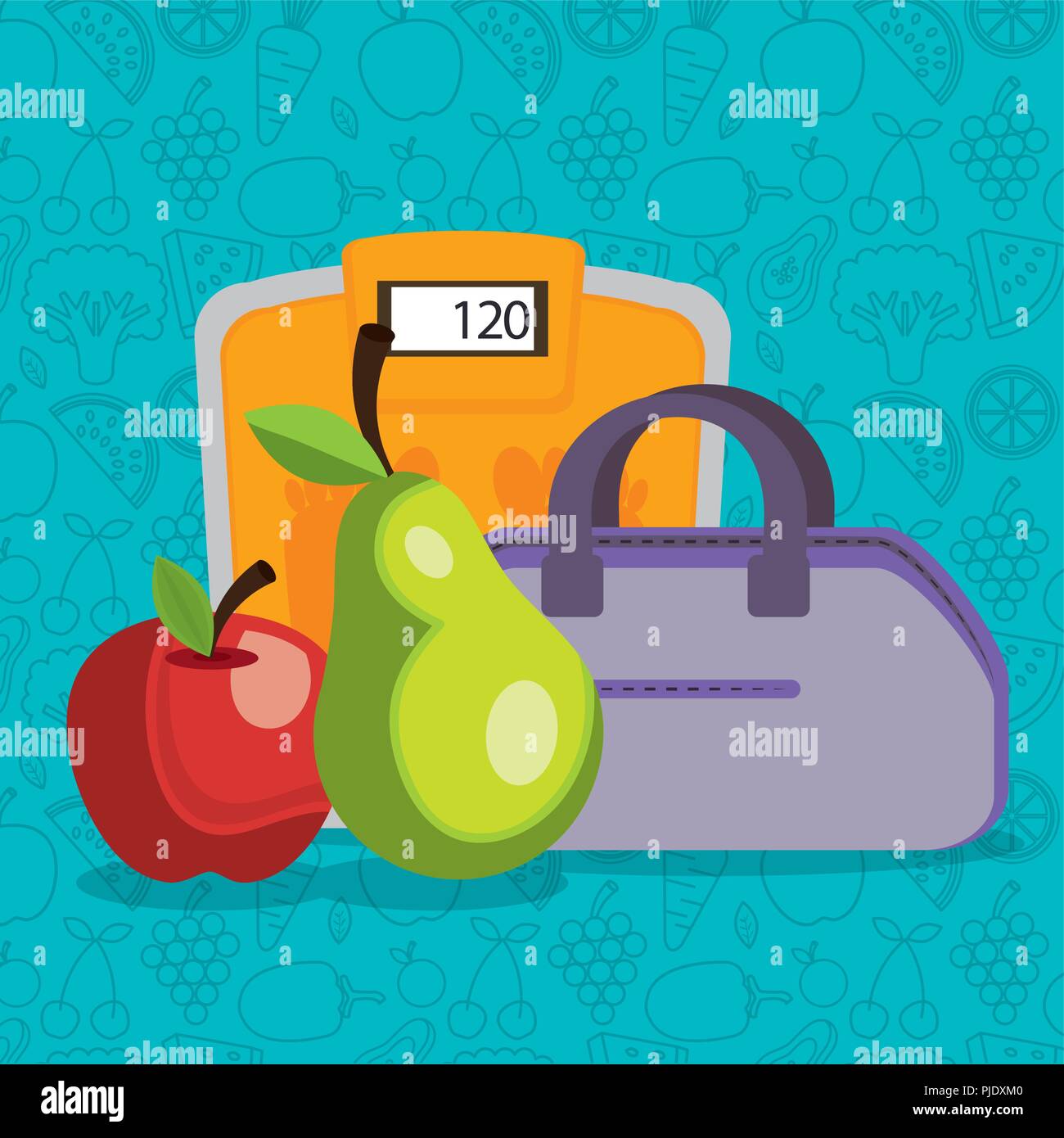 healthy food and fitness icons Stock Vector Image & Art - Alamy