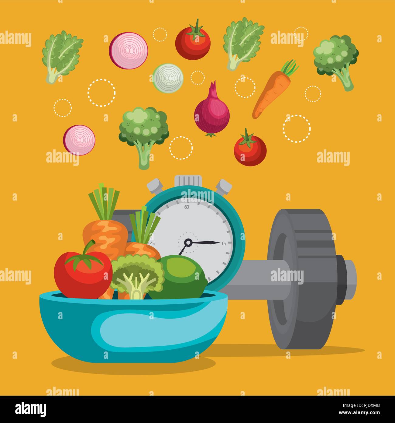 healthy food and fitness icons Stock Vector Image & Art - Alamy