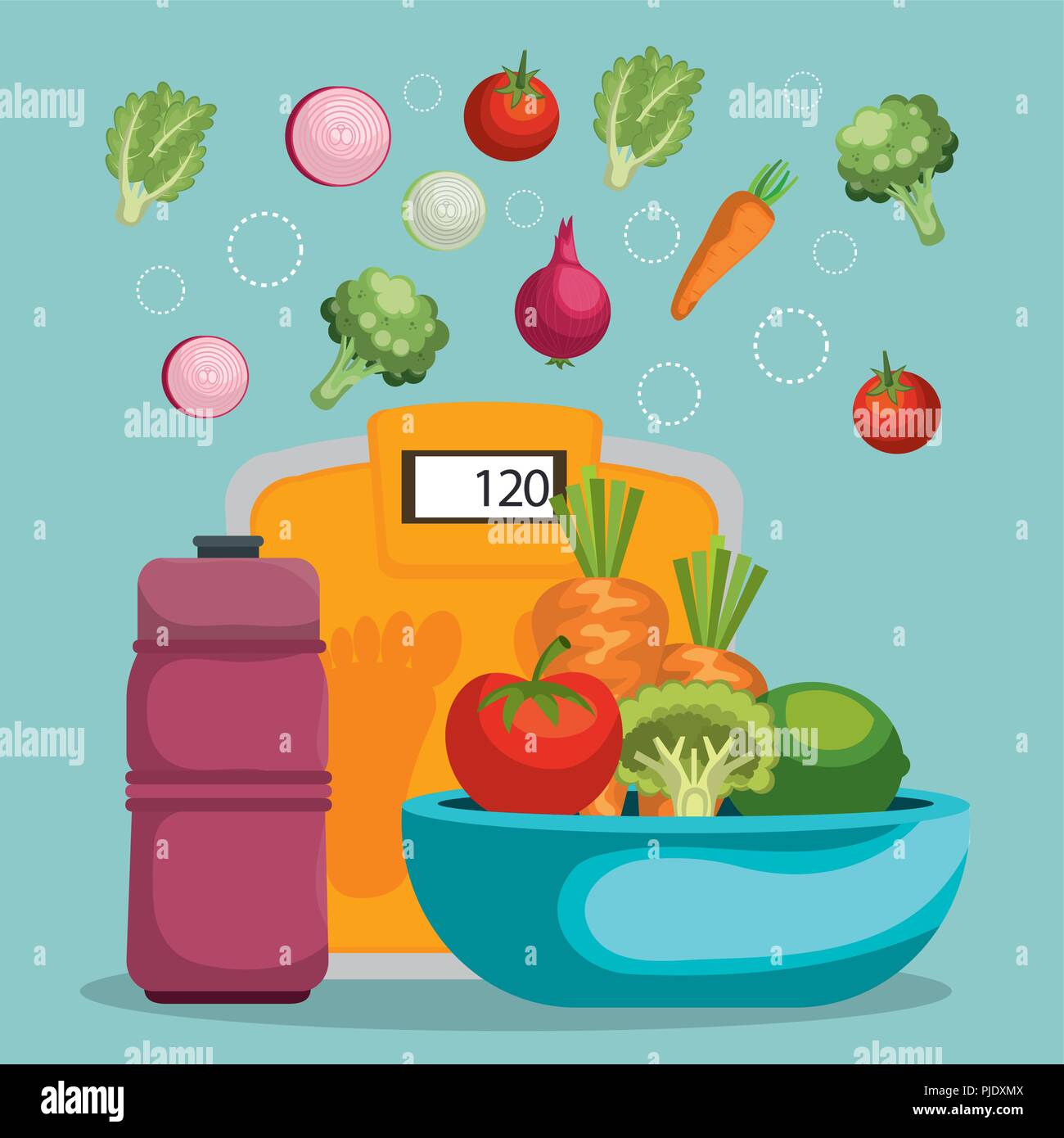 healthy food and fitness icons Stock Vector Image & Art - Alamy
