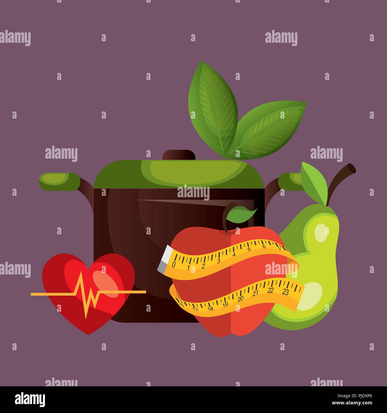 healthy food and fitness icons Stock Vector Image & Art - Alamy